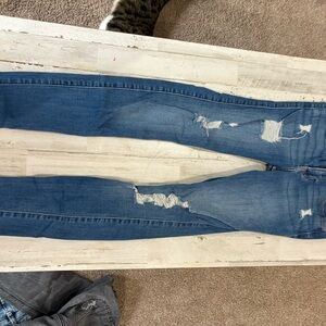 Hollister Blue Skinny Distressed Jeans